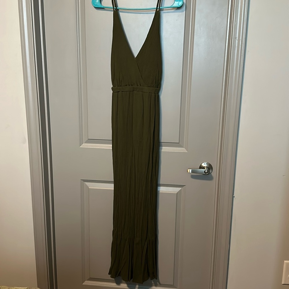 Lulus lost in paradise maxi dress in olive